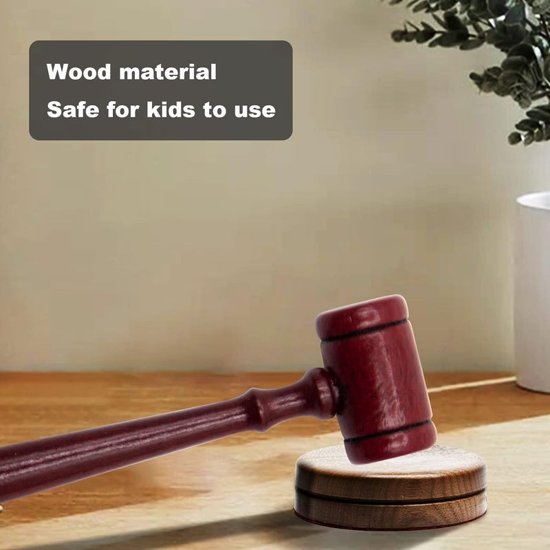 MDEOOSKY 5Pcs Judge Gavel Wood Decor Small Wooden Hammer Judge Gavel Prop Decorative Lawyer Judge Auction Sale - Image 3
